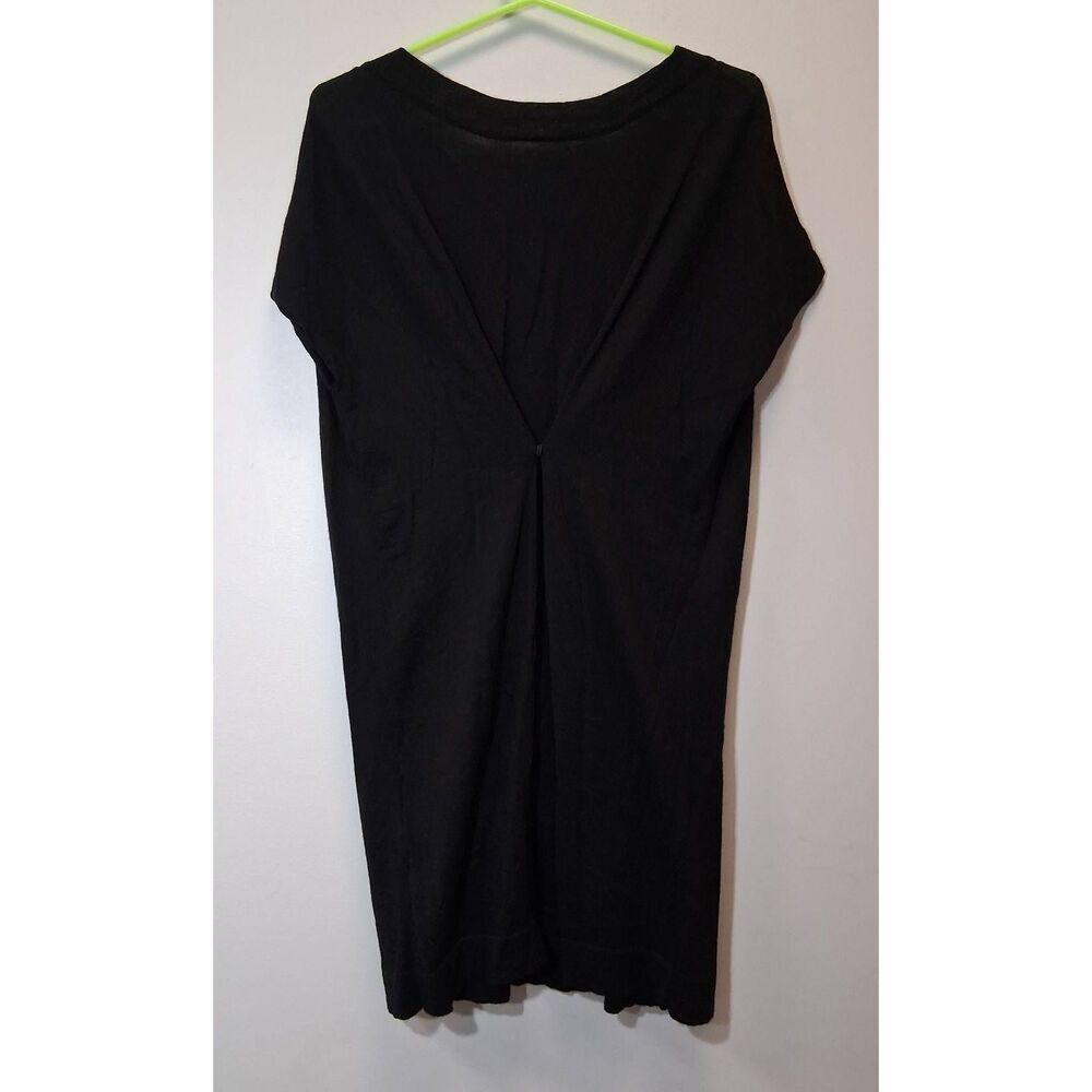 Comptoir des cotonniers womens medium merino wool cinched dress black timeless